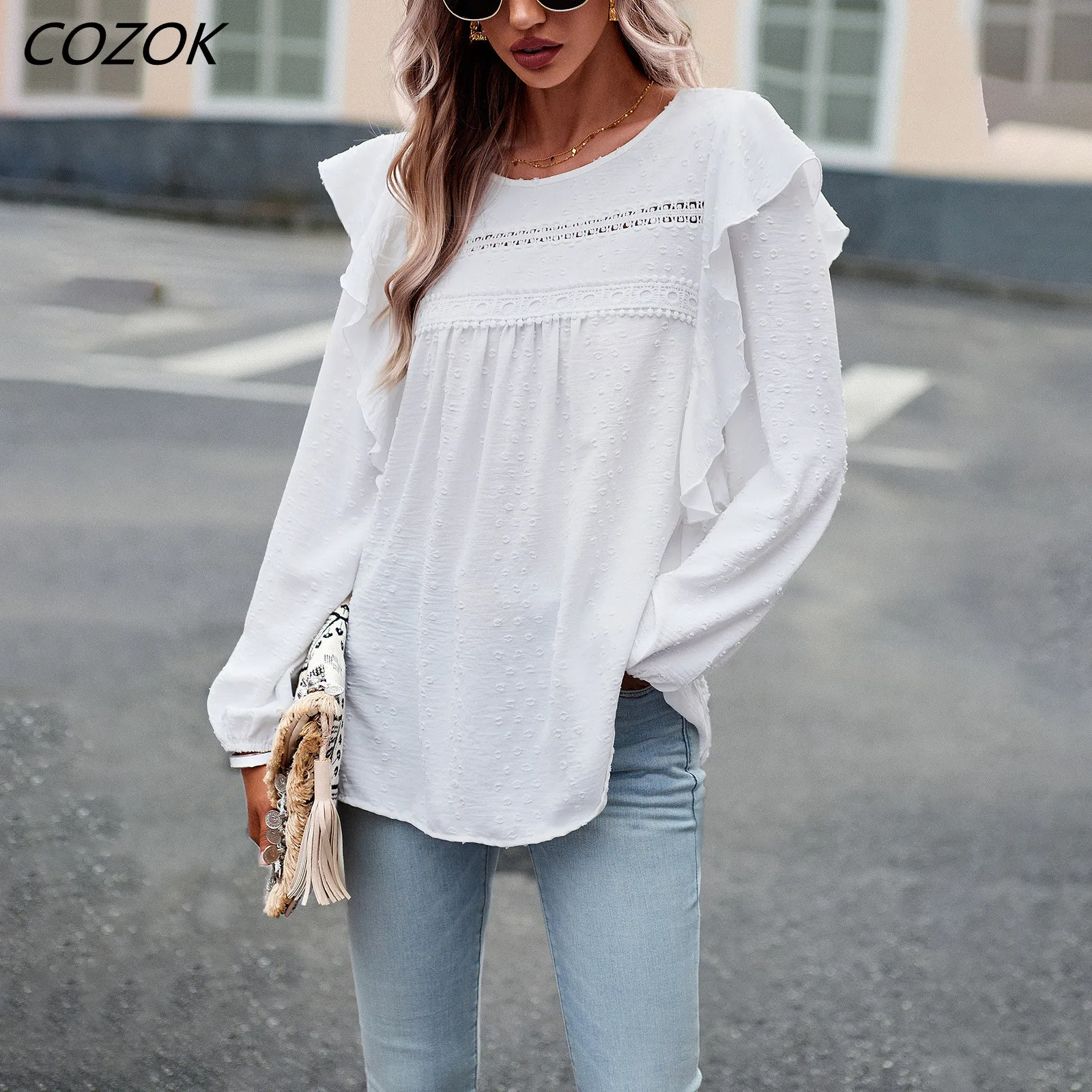 Pleated Polka Dot Puff Sleeve Loose Blouse Women Casual Office Solid Elegant Pullover Chic Ladies Blouses
Pleated Polka Dot Puff Sleeve Loose Blouse Women Casual Office Solid Elegant Pullover Chic Ladies Blouses
