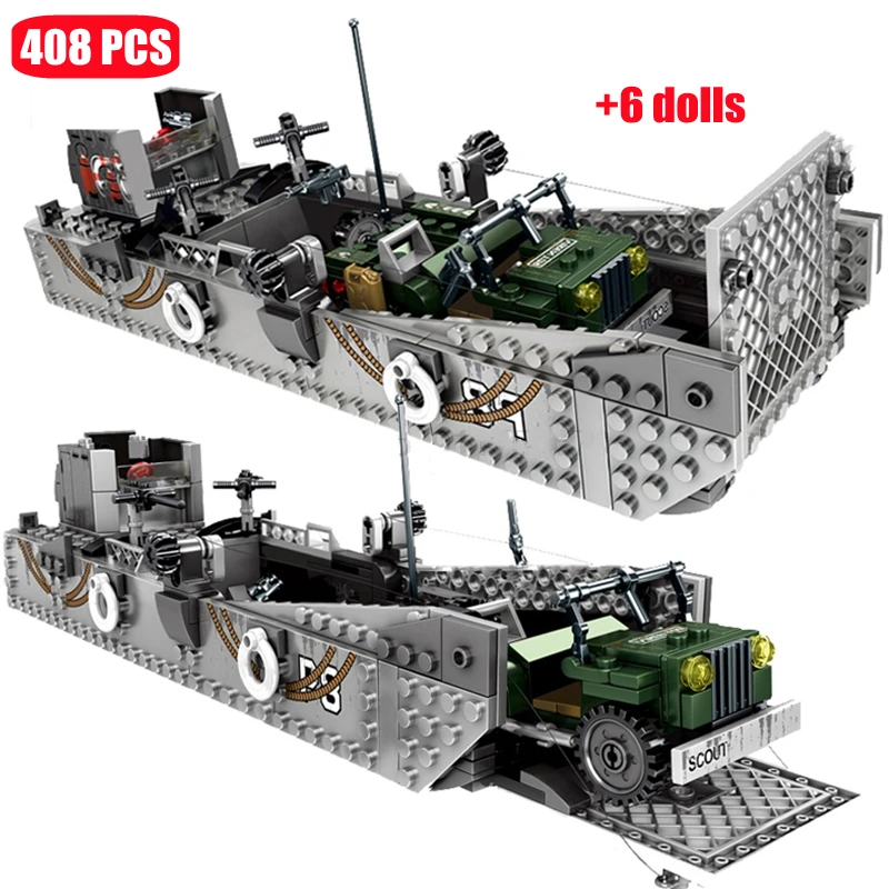 LCM3 Landing Craft WW2 Military Vehicles Model Building Blocks Warship Army Soldier Figures Bricks Toys For Boys Birthday Gifts
LCM3 Landing Craft WW2 Military Vehicles Model Building Blocks Warship Army Soldier Figures Bricks Toys For Boys Birthday Gifts