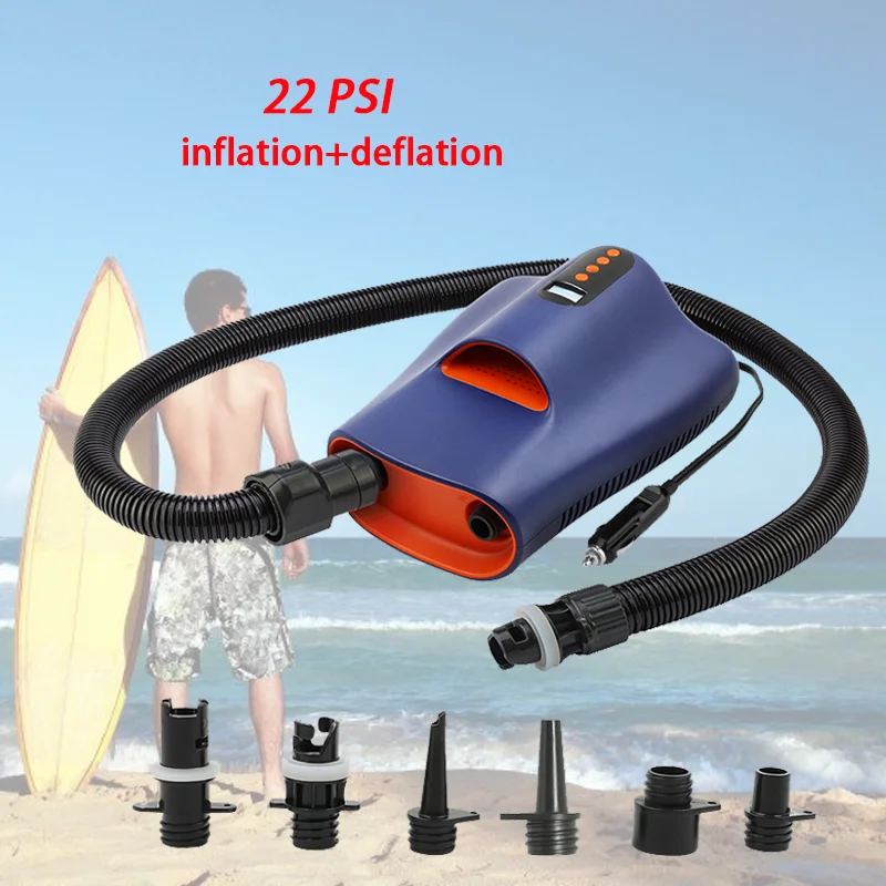 16/20/22 PSI Sup двухступенчатый электрический воздушный насос 12 В 110 Вт, Интеллектуальный надувной насос для лодки, доски для серфинга, стоя, весла...
16/20/22 PSI Sup двухступенчатый электрический воздушный насос 12 В 110 Вт, Интеллектуальный надувной насос для лодки, доски для серфинга, стоя, весла...