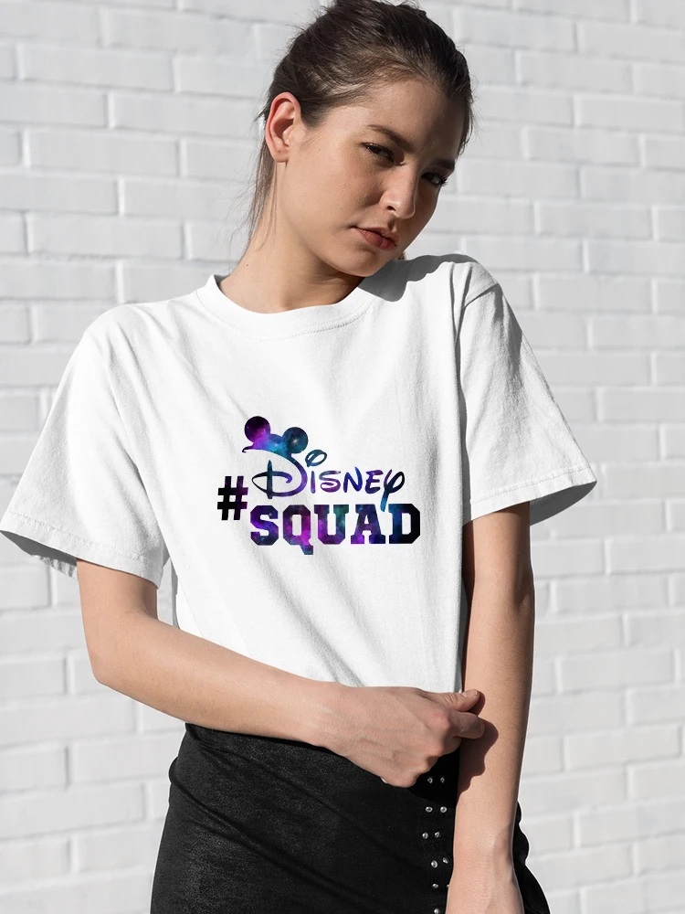 Женская одежда Disney Squad, европейский городской тренд, уличная футболка с коротким рукавом и рисунком Микки Мауса, эстетическая модная женска... 
Женская одежда Disney Squad, европейский городской тренд, уличная футболка с коротким рукавом и рисунком Микки Мауса, эстетическая модная женска...