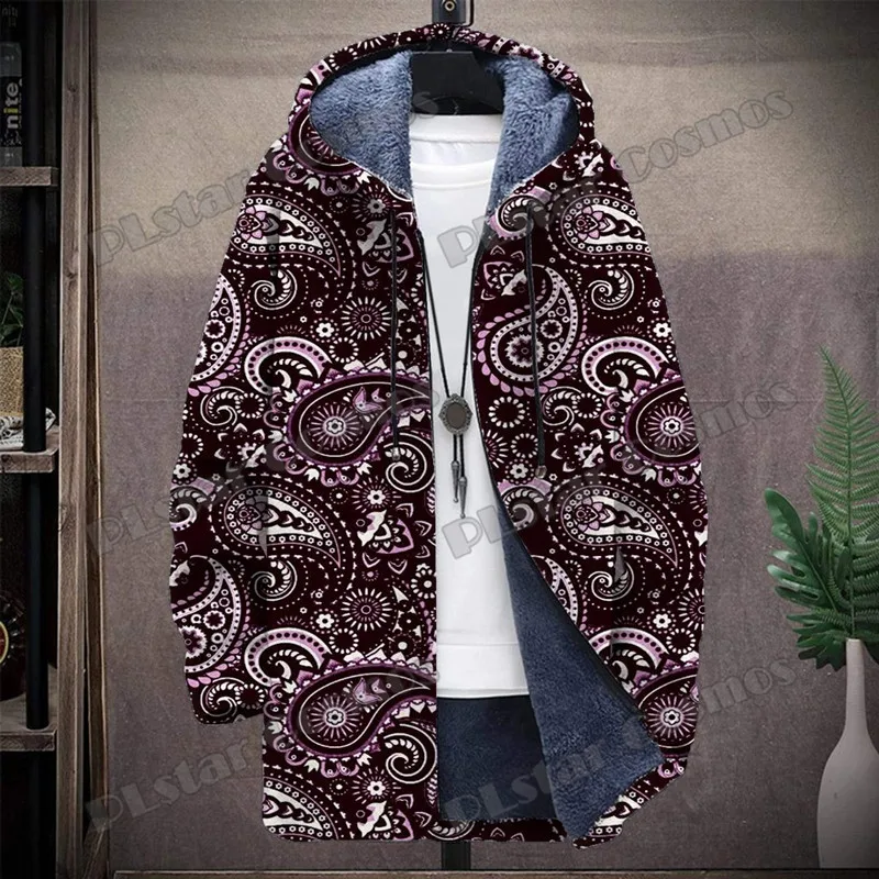 Fashion Colorful Paisley Pattern Sheep Fleece 3D Printing Fashion Men's Hooded Jacket Winter Casual Thick Thermal Hooded Jacket
Fashion Colorful Paisley Pattern Sheep Fleece 3D Printing Fashion Men's Hooded Jacket Winter Casual Thick Thermal Hooded Jacket