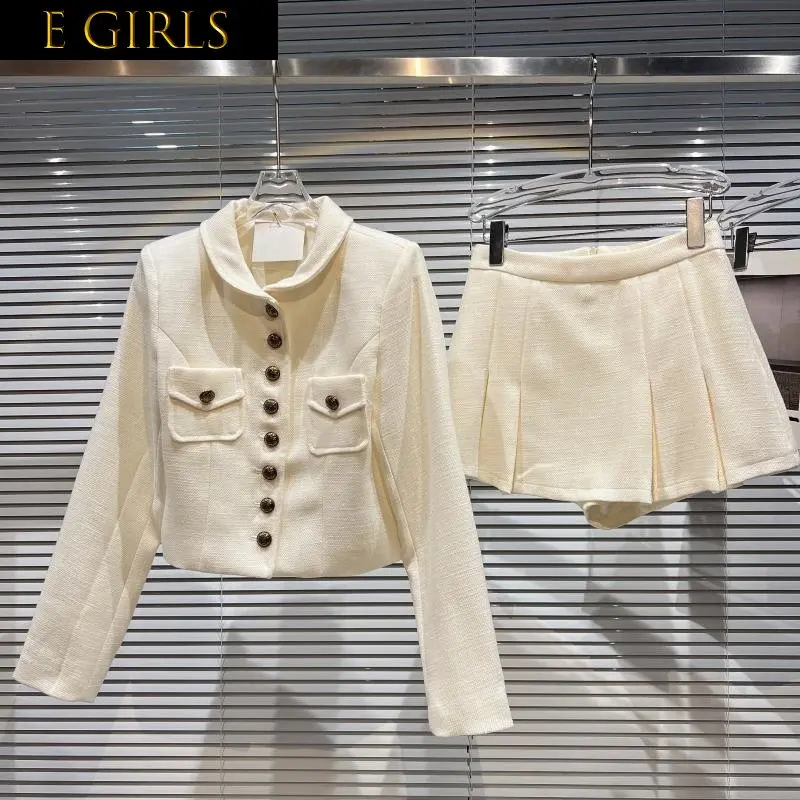 J GIRLS Autumn New Arrivals Long Sleeve Turn Down Collar Metal Buttons Jazker Short Pleated Skirt Two Piece Set Outfits GG188
J GIRLS Autumn New Arrivals Long Sleeve Turn Down Collar Metal Buttons Jazker Short Pleated Skirt Two Piece Set Outfits GG188