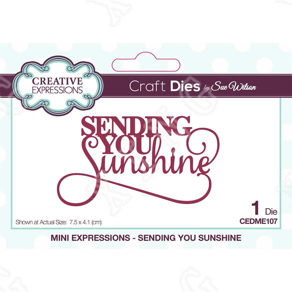 Sending You Sunshine New Metal Cutting Dies for Diy Scrapbooking Crafts Stencils Maker Photo Album Template Handmade Decoration
Sending You Sunshine New Metal Cutting Dies for Diy Scrapbooking Crafts Stencils Maker Photo Album Template Handmade Decoration