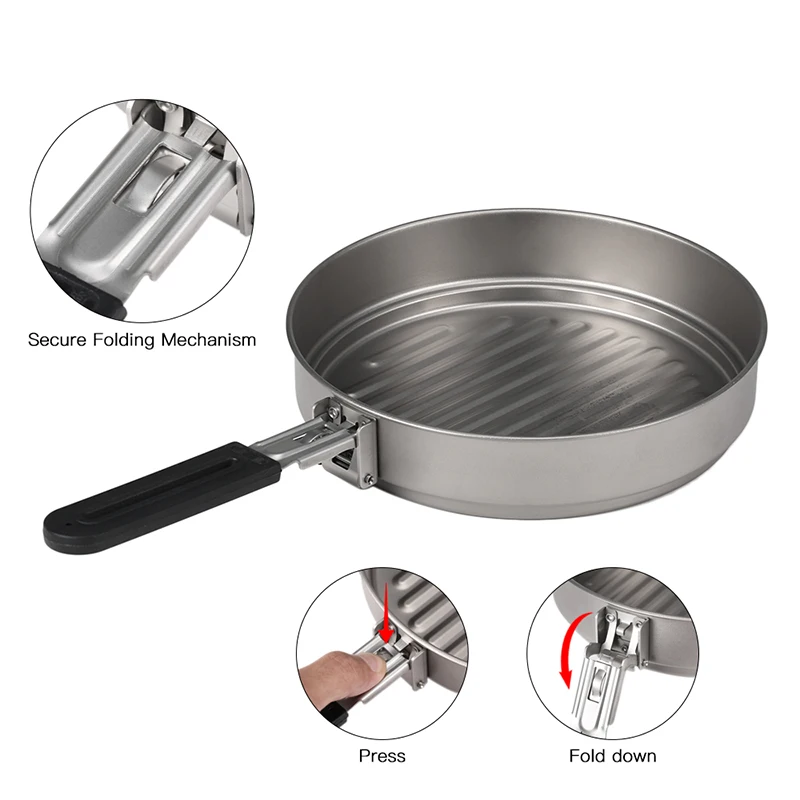 Folding Handle Fry Cooking Hiking Camping Ultralight for Backpacking Pan Outdoor Frying Grill
Folding Handle Fry Cooking Hiking Camping Ultralight for Backpacking Pan Outdoor Frying Grill