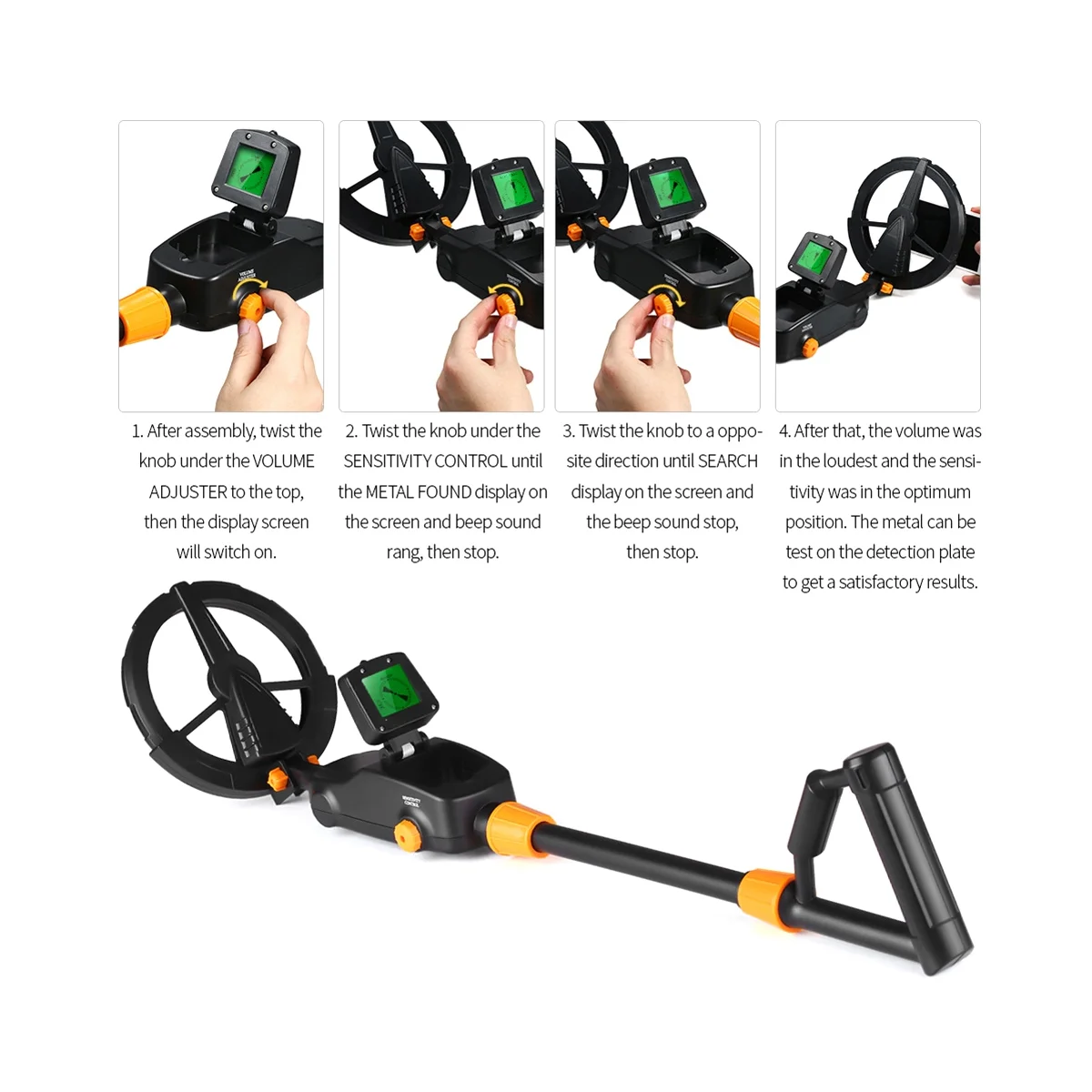 Underground Metal Detector with Waterproof Search Coil Gold Detector Detecting Pinpointer MD1008A
Underground Metal Detector with Waterproof Search Coil Gold Detector Detecting Pinpointer MD1008A