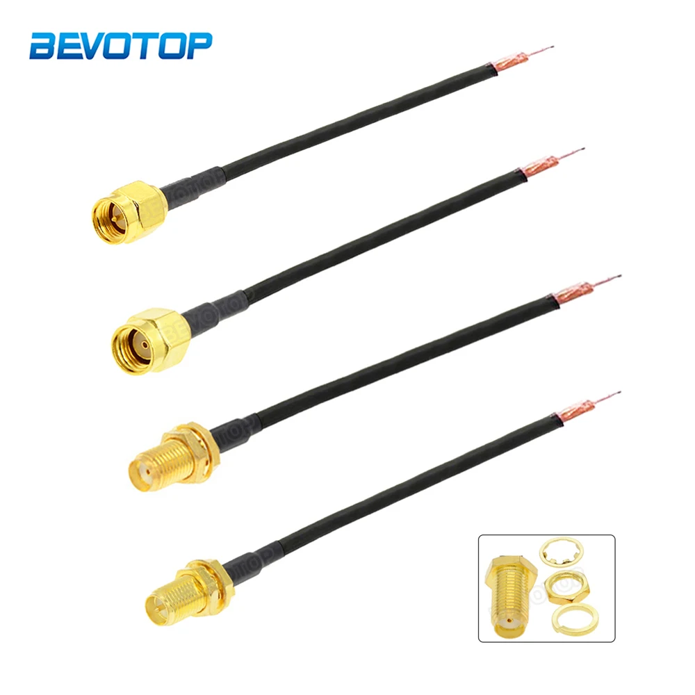 

10Pcs Single End SMA Male Plug/Female Jack to PCB Solder Pigtail RG174 Cable for WIFI Wireless Router GPS GPRS Wire Connector