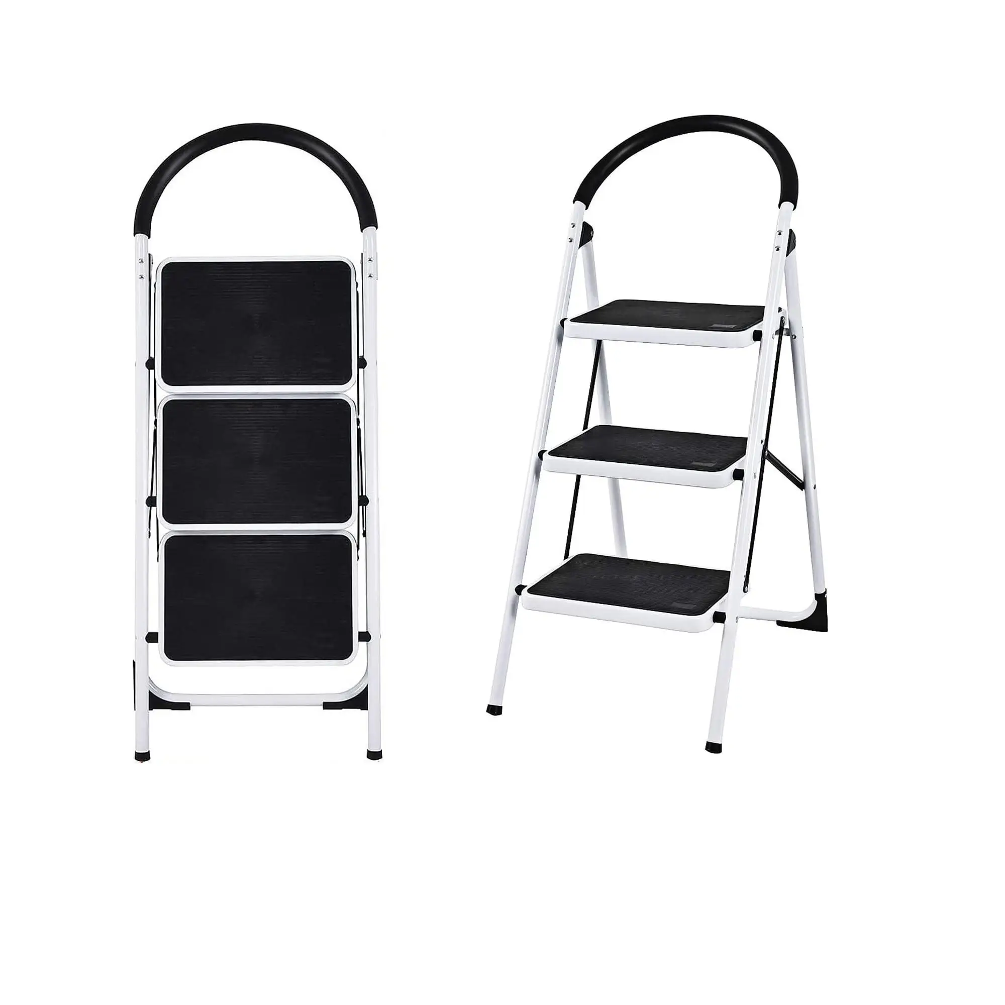 GIVIMO 3 Step Ladder Folding Step Stool Ladder, Sturdy Steel Ladder with Wide Pedal 330 lbs Capacity,White+Black
GIVIMO 3 Step Ladder Folding Step Stool Ladder, Sturdy Steel Ladder with Wide Pedal 330 lbs Capacity,White+Black