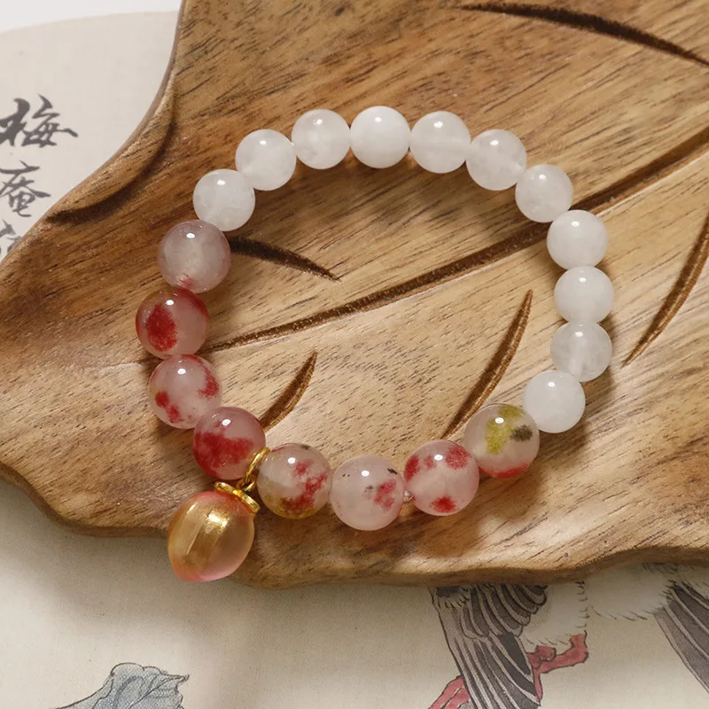Original innovative Chinese peach natural white marble colored jade bracelet diy national wind bracelet jewelry wholesale
Original innovative Chinese peach natural white marble colored jade bracelet diy national wind bracelet jewelry wholesale
