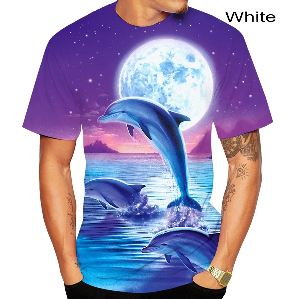 Men's dolphin 3D printing T-shirt, new product of round neck casual short-sleeved shirt, high-quality and inexpensive large men'
Men's dolphin 3D printing T-shirt, new product of round neck casual short-sleeved shirt, high-quality and inexpensive large men'