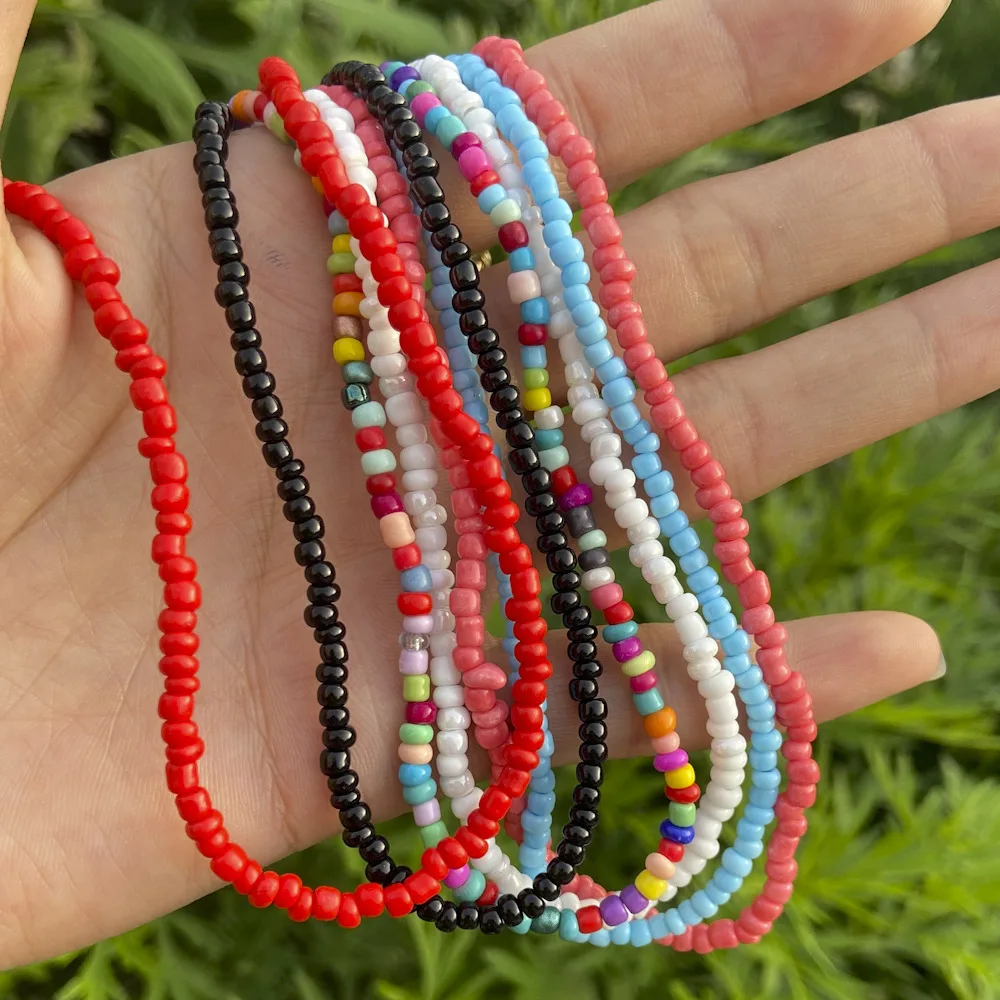 Bohemia Fashion Colorful Rice Beads Choker Necklace For Women Short Chic Clavicle Chain Necklace Girls String Pearl Neck Jewelry
Bohemia Fashion Colorful Rice Beads Choker Necklace For Women Short Chic Clavicle Chain Necklace Girls String Pearl Neck Jewelry