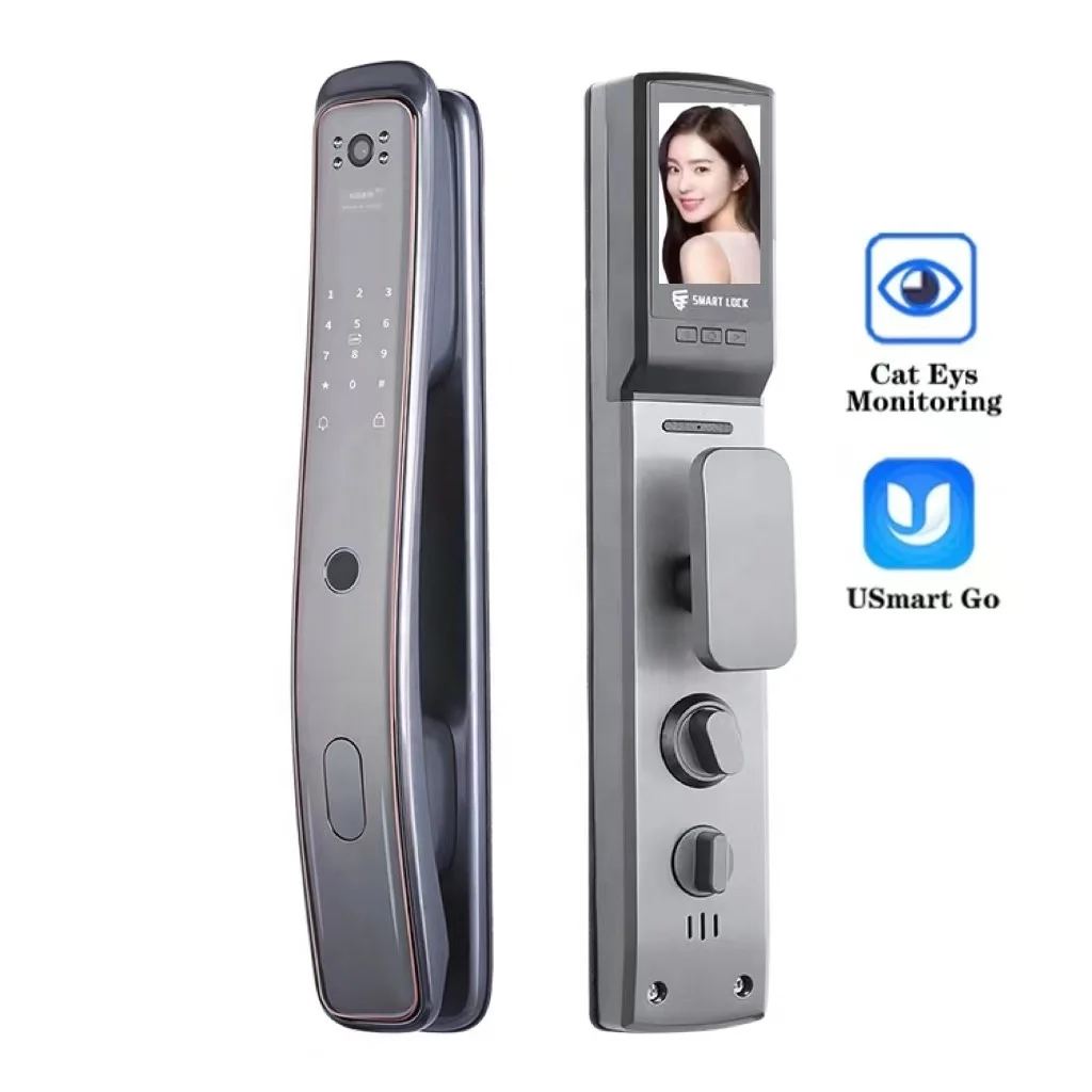 3D FACE Smart Lock APP remote control digital password electronic fingerprint smart door lock with camera
3D FACE Smart Lock APP remote control digital password electronic fingerprint smart door lock with camera