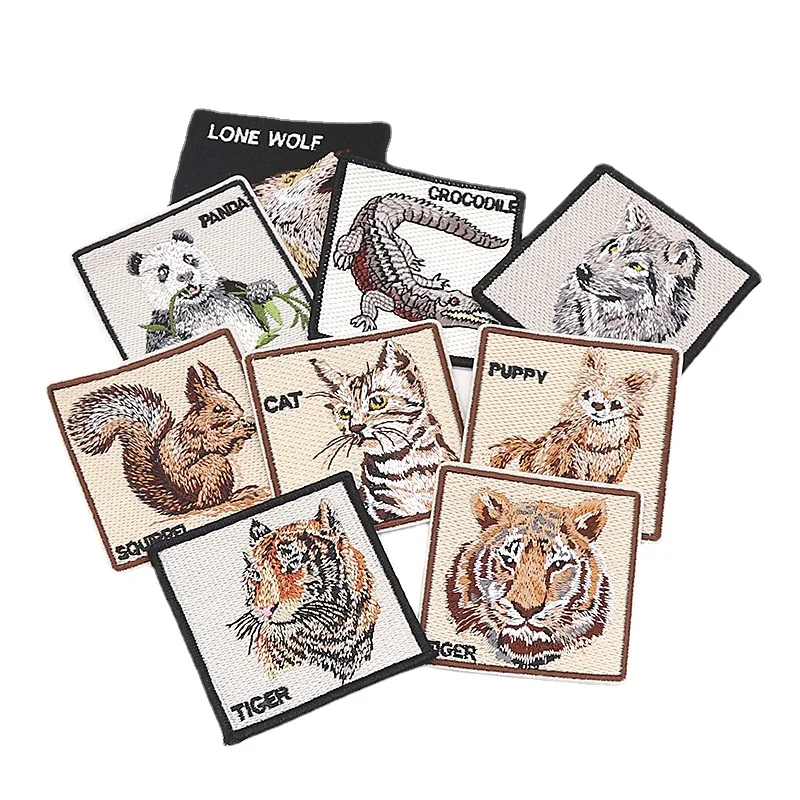 

30pcs/Lot Sew-on Vintage Embroidery Patch Rabbit Tiger Cat Wolf Squirrel Shirt Bag Backpack Clothing Decoration Craft Applique