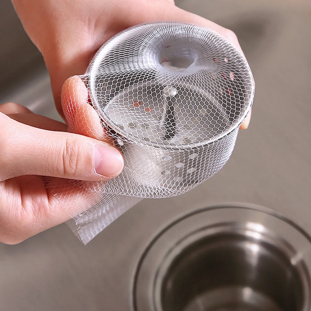 Sink Drain Hole Trash Strainer Mesh Disposable Garbage Bag Kitchen Waste Filter 100Pcs Drain Mesh for Home Kitchen
Sink Drain Hole Trash Strainer Mesh Disposable Garbage Bag Kitchen Waste Filter 100Pcs Drain Mesh for Home Kitchen
