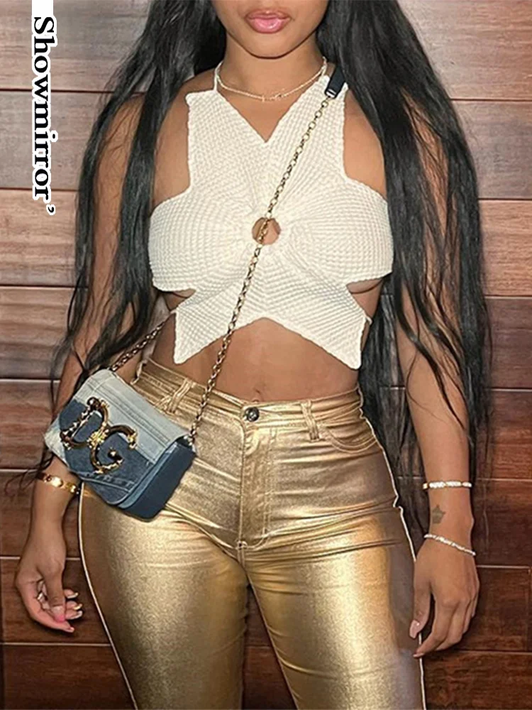 Showmirror Модный повседневный сексуальный открытый бандажный кроп-Топ для женщин простой дикий тонкий стрейч уличная одежда для офиса для женщ...
Showmirror Модный повседневный сексуальный открытый бандажный кроп-Топ для женщин простой дикий тонкий стрейч уличная одежда для офиса для женщ...