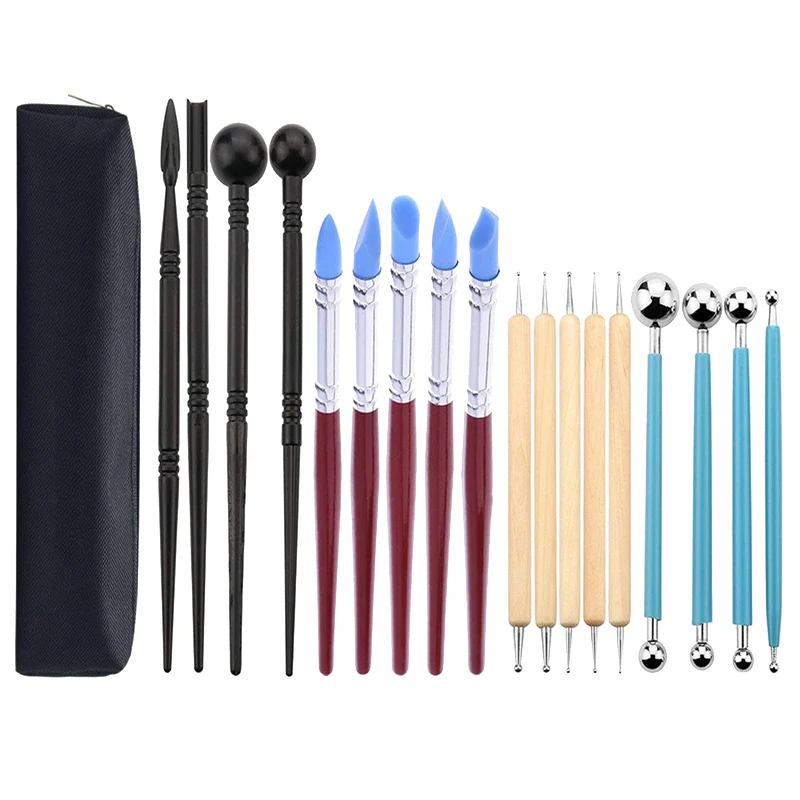 19Pcs Polymer Clay Sculpting Tool Set Wood Models Art Projects Pottery Clay Tools Silica Gel Pen Tool Ceramic
19Pcs Polymer Clay Sculpting Tool Set Wood Models Art Projects Pottery Clay Tools Silica Gel Pen Tool Ceramic