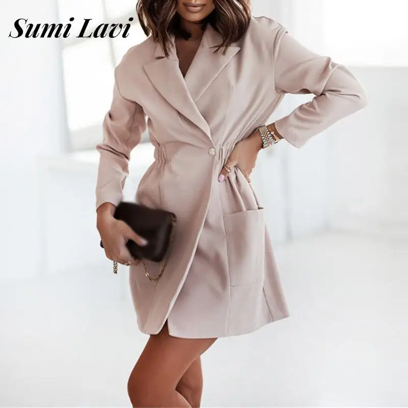 2022 Spring Women Long Sleeve Blazer Fashion Elegant Lapel Solid Long Suit Coats Fashion Office Commuter Waisted Jackets Dresses
2022 Spring Women Long Sleeve Blazer Fashion Elegant Lapel Solid Long Suit Coats Fashion Office Commuter Waisted Jackets Dresses