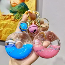 Sanrio Keychain Kawaii Hello Kitty Cinnamoroll Kuromi Acrylic Keyring Melody Bag Pendant Gift