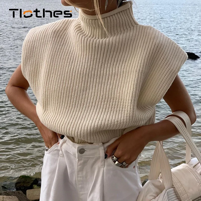 Streetwear Sexy Turtleneck Sweater Vest Women Solid Color Vintage Knitted Sweaters Fashion Preppy Style Oversized Jumper Tops
Streetwear Sexy Turtleneck Sweater Vest Women Solid Color Vintage Knitted Sweaters Fashion Preppy Style Oversized Jumper Tops