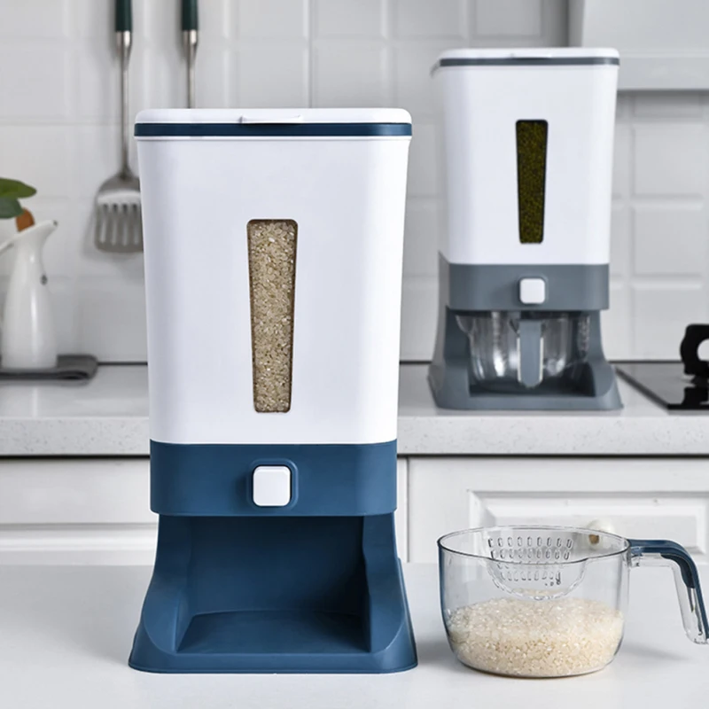 Sealed Rice Bucket Dispenser Container 12kg Rice Container Transparent Moisture-Proof Powder Container Kitchen Supplies
Sealed Rice Bucket Dispenser Container 12kg Rice Container Transparent Moisture-Proof Powder Container Kitchen Supplies