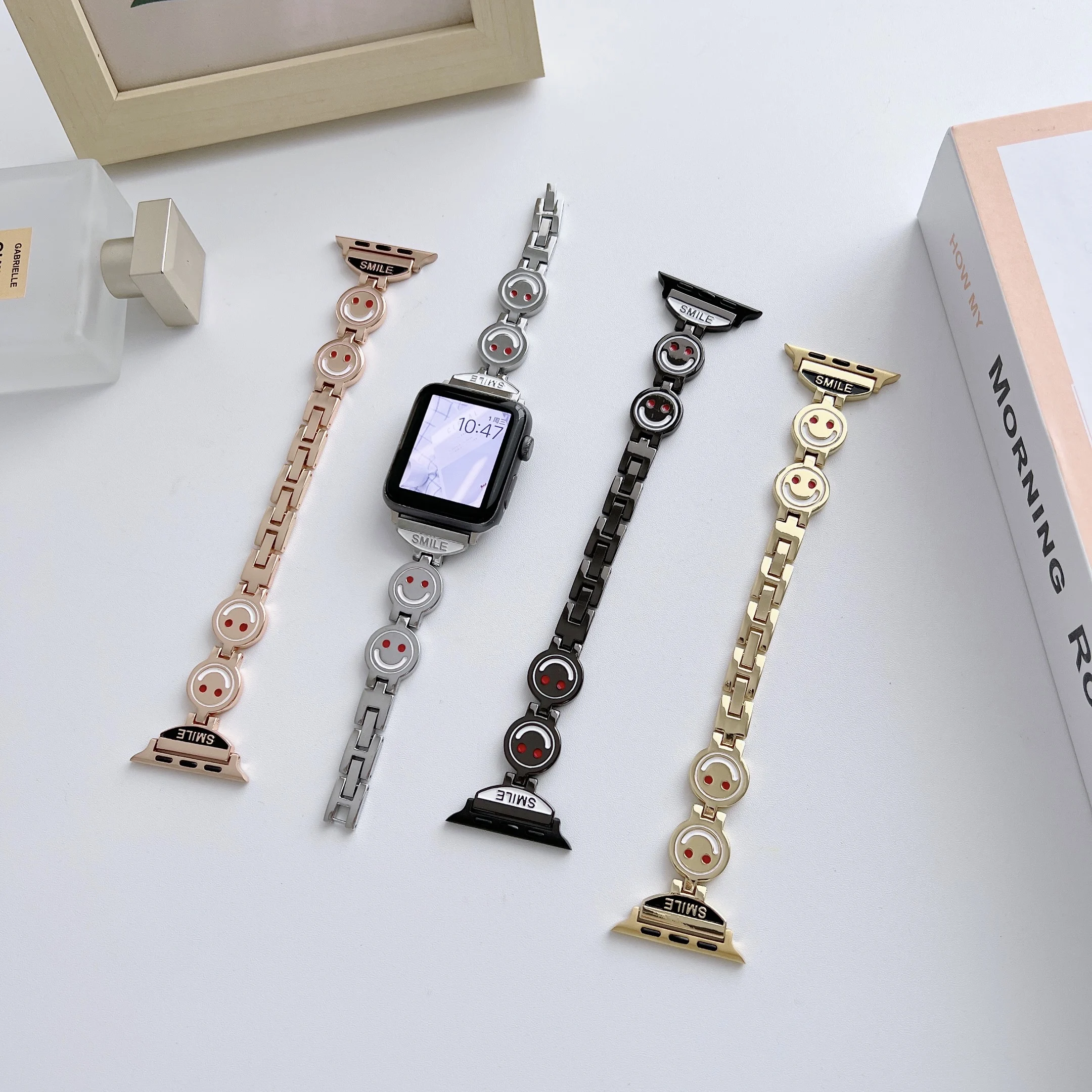 Smile Link strap for Apple watch band 40mm 41mm 38mm 45mm Stainless steel metal bracelet iWatch series 8 7 6 5 4 3 se 44mm 42mm
Smile Link strap for Apple watch band 40mm 41mm 38mm 45mm Stainless steel metal bracelet iWatch series 8 7 6 5 4 3 se 44mm 42mm