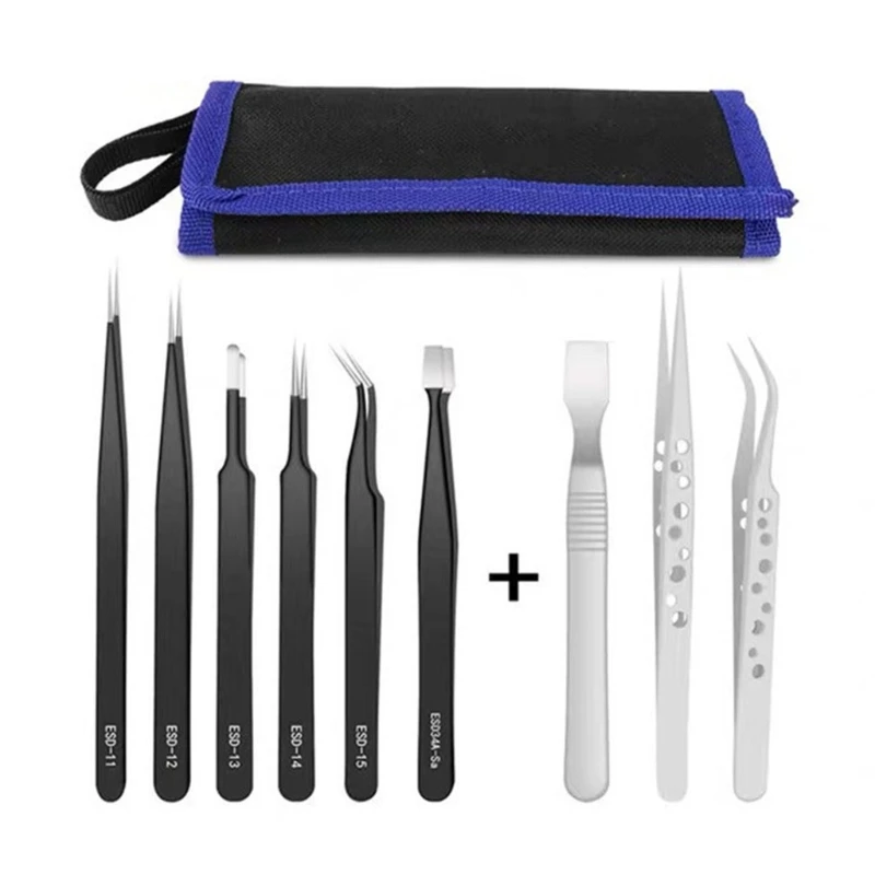ESD Tweezers Set Anti-Static Stainless Steel Tweezers Set Perfect for Electronics Craft Jewellery Solder Dropship
ESD Tweezers Set Anti-Static Stainless Steel Tweezers Set Perfect for Electronics Craft Jewellery Solder Dropship