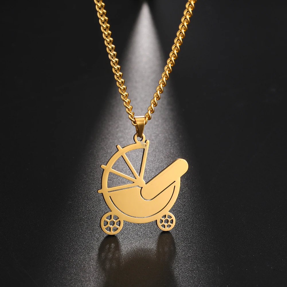 Ожерелье из нержавеющей стали Amaxer для женщин и мужчин, ожерелье-чокер в виде коляски, ожерелье с подвеской для родителей и детей, ювелирные и... 
Ожерелье из нержавеющей стали Amaxer для женщин и мужчин, ожерелье-чокер в виде коляски, ожерелье с подвеской для родителей и детей, ювелирные и...