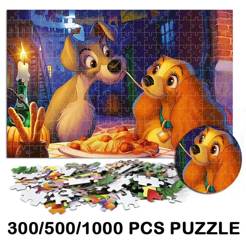 300/500/1000 PCS The Lady and the Tramp Puzzle Disney Adults Jigsaw Puzzle Educational Intellectual Decompressing Fun Game Kids
300/500/1000 PCS The Lady and the Tramp Puzzle Disney Adults Jigsaw Puzzle Educational Intellectual Decompressing Fun Game Kids