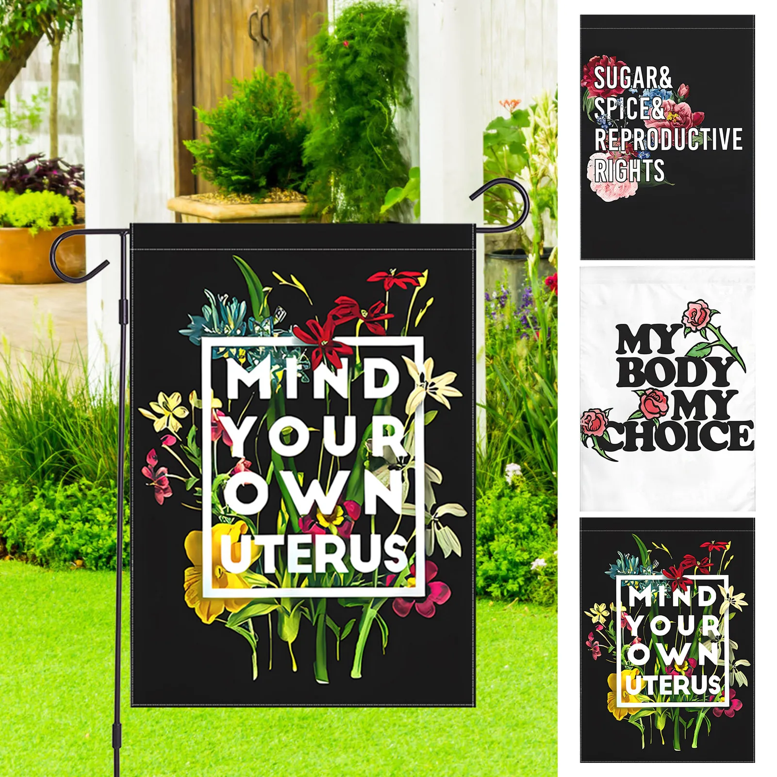 My Body My Choice флаг женские права Садовый флаг двусторонний садовый баннер открытый двор газон домашние украшения (без флагштока)
My Body My Choice флаг женские права Садовый флаг двусторонний садовый баннер открытый двор газон домашние украшения (без флагштока)