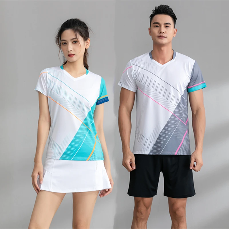 

Высококачественная теннисная рубашка для женщин и мужчин, форма для бадминтона, Джерси для настольного тенниса, тренировочный костюм, юбка для пинг-понга, Спортивная футболка, шорты, спортивные шорты