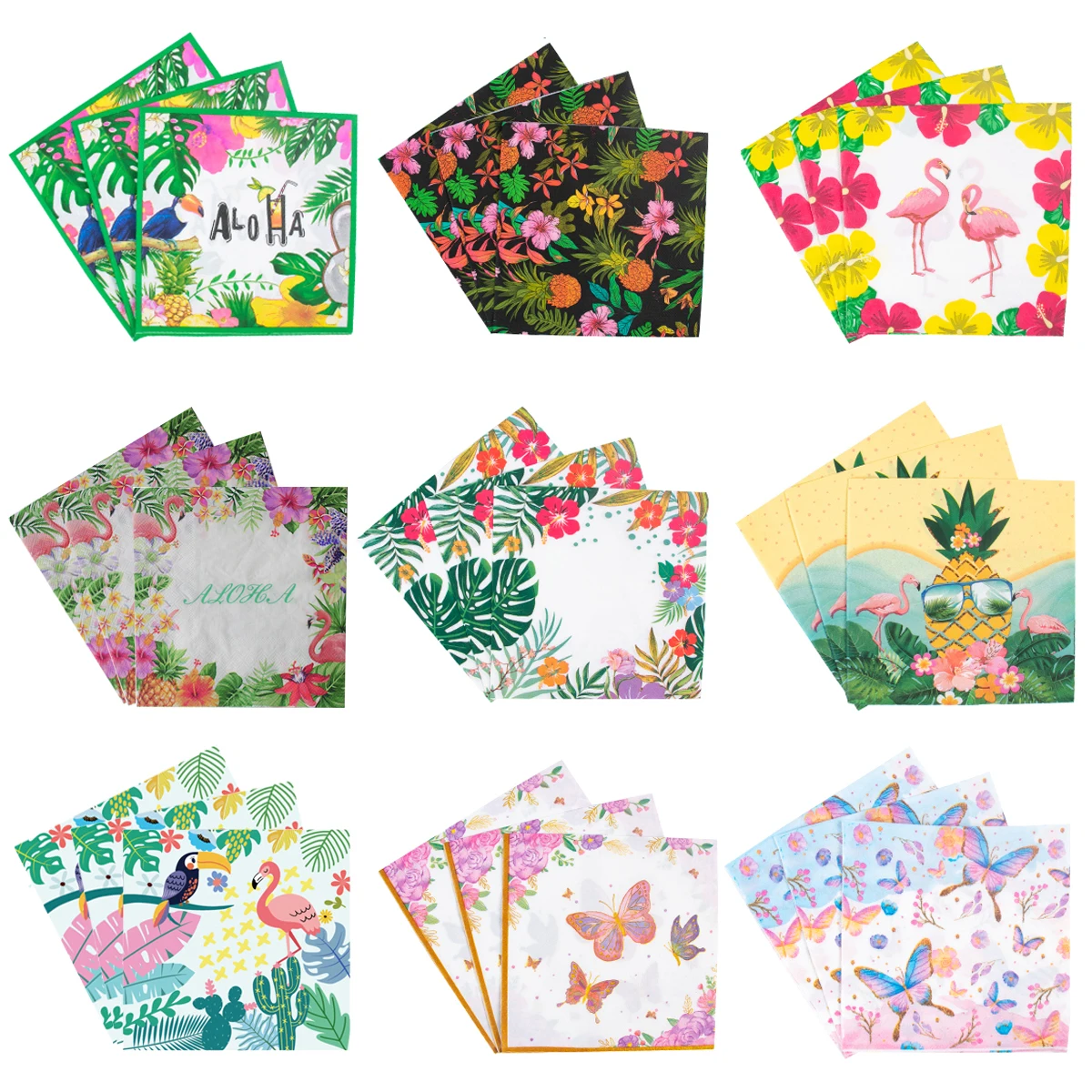 Hawaiian Luau Party Paper Napkins Flamingo Tropical Palm Leaf Aloha Napkins Disposable for Birthday Wedding Summer Party decor
Hawaiian Luau Party Paper Napkins Flamingo Tropical Palm Leaf Aloha Napkins Disposable for Birthday Wedding Summer Party decor