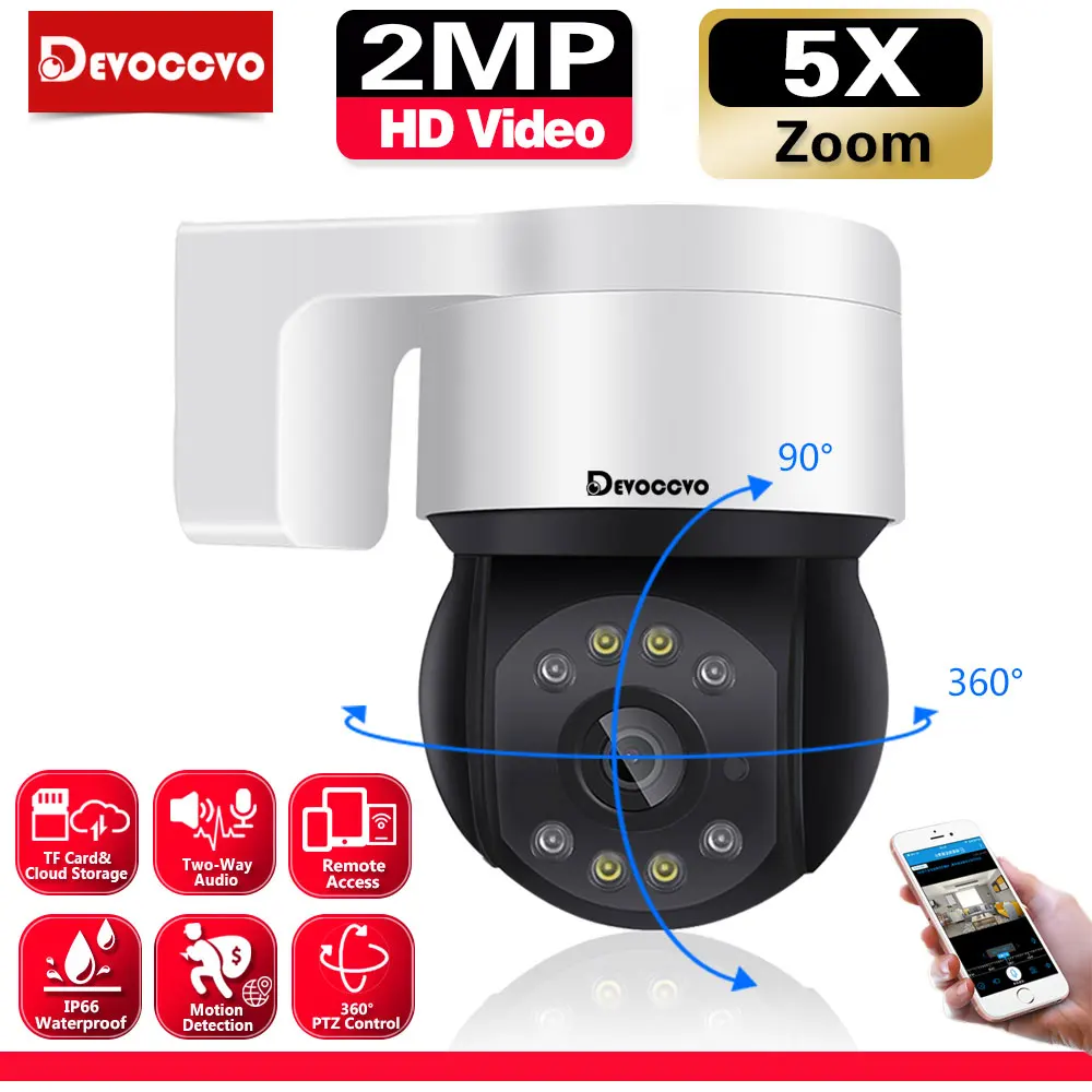 Mini Dome 2MP 2-Way Audio HD Security IP Camera Smart Home PTZ Remote Access Motion Detection Video Monitor Surveillance Camera
Mini Dome 2MP 2-Way Audio HD Security IP Camera Smart Home PTZ Remote Access Motion Detection Video Monitor Surveillance Camera