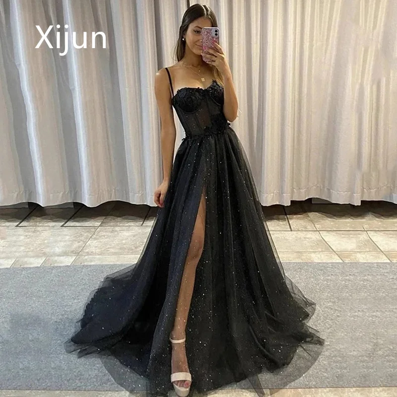 Xijun Glitter Tulle Mermaid Evening Dresses Sexy Sweetheart Women Evening Dress Spaghetti Strap Side Split Vestidos De Gala
Xijun Glitter Tulle Mermaid Evening Dresses Sexy Sweetheart Women Evening Dress Spaghetti Strap Side Split Vestidos De Gala