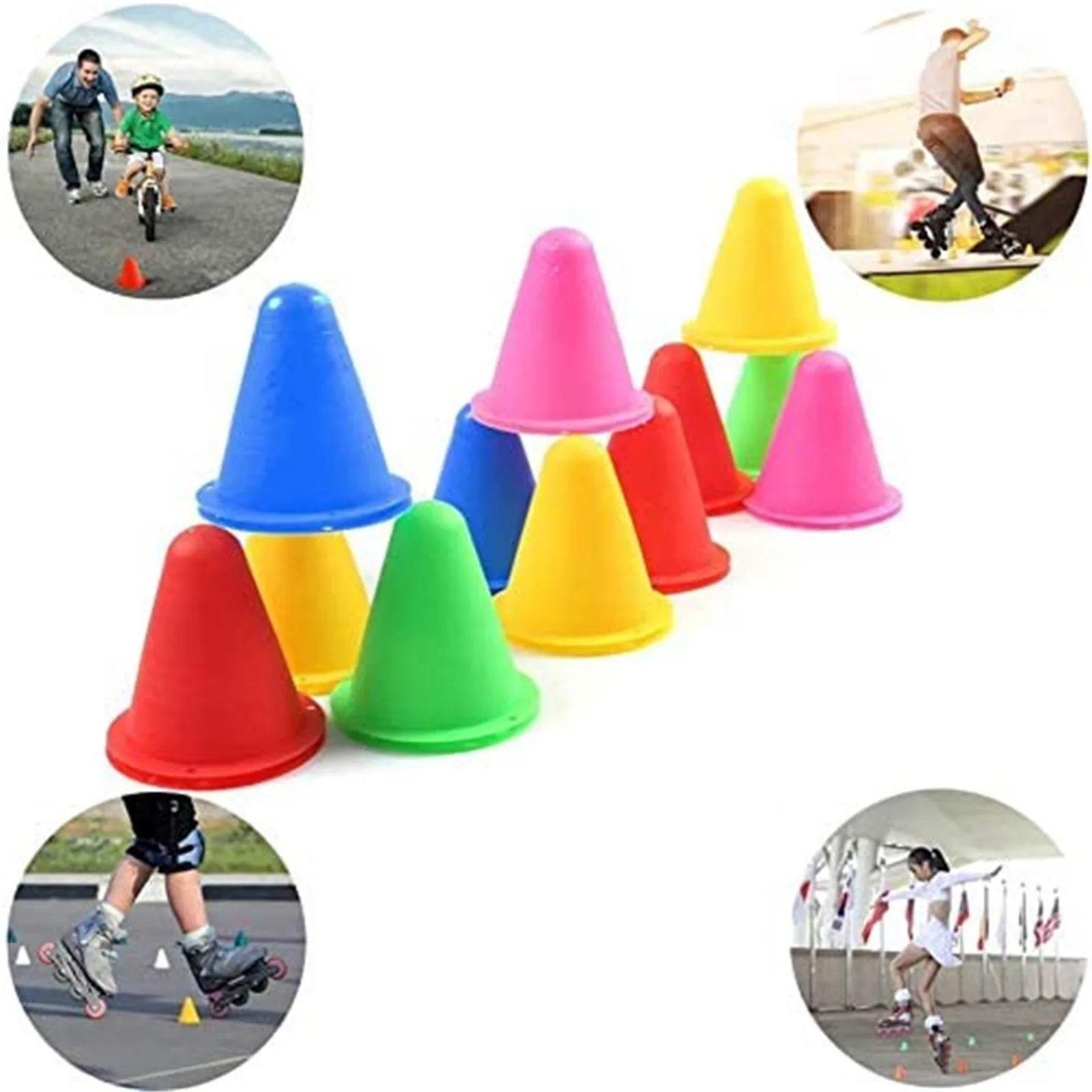 Fitness Ball Slewing Obstacle50PC Roller Pile Multi-Color Skating Skating Road Roller Barrier Outdoor Toys 
Fitness Ball Slewing Obstacle50PC Roller Pile Multi-Color Skating Skating Road Roller Barrier Outdoor Toys
