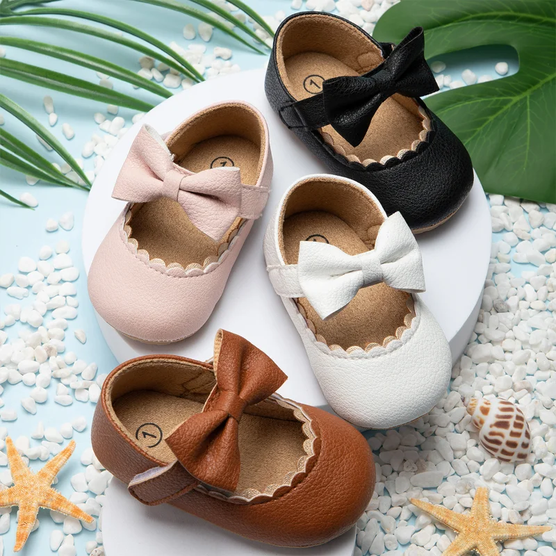 Baby Casual Shoes Infant Toddler Bowknot Non-slip Rubber Soft-Sole Flat PU First Walker Newborn Bow Decor Mary Janes
Baby Casual Shoes Infant Toddler Bowknot Non-slip Rubber Soft-Sole Flat PU First Walker Newborn Bow Decor Mary Janes