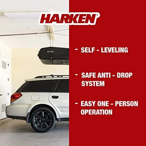 Cargo Box Overhead Garage Storage Hoist, Self-Leveling, Safe Anti-Drop System, Easy One-Person Operation, Smart Garage Organizat
Cargo Box Overhead Garage Storage Hoist, Self-Leveling, Safe Anti-Drop System, Easy One-Person Operation, Smart Garage Organizat