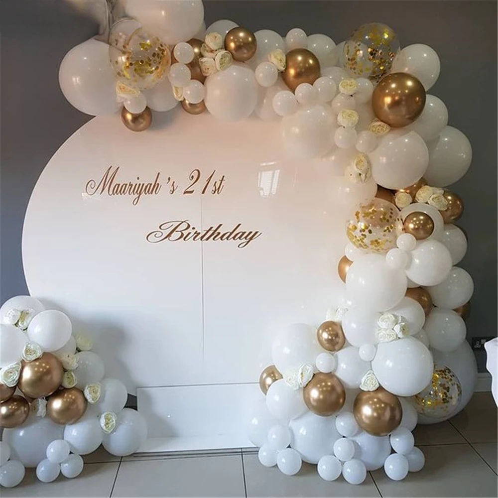 98 pcs White Balloons Garland Arch Kit Confetti Metallic Gold Pastel Latex Balloon Baby Shower Birthday Graduation Party Decor
98 pcs White Balloons Garland Arch Kit Confetti Metallic Gold Pastel Latex Balloon Baby Shower Birthday Graduation Party Decor
