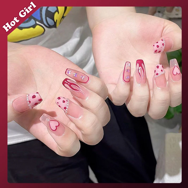 Y2K Pure Handmade Manicure Kawaii Long Section European and American Babes Students Plastic Products Dark Detachable Nail Patch
Y2K Pure Handmade Manicure Kawaii Long Section European and American Babes Students Plastic Products Dark Detachable Nail Patch