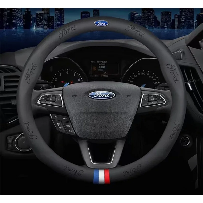 Car PU leather steering wheel Cover 38cm For Ford Focus 2 3 MK1 MK2 MK3 Fiesta Mondeo Galaxy Falcon Territory Ecosport Kuga Edge
Car PU leather steering wheel Cover 38cm For Ford Focus 2 3 MK1 MK2 MK3 Fiesta Mondeo Galaxy Falcon Territory Ecosport Kuga Edge