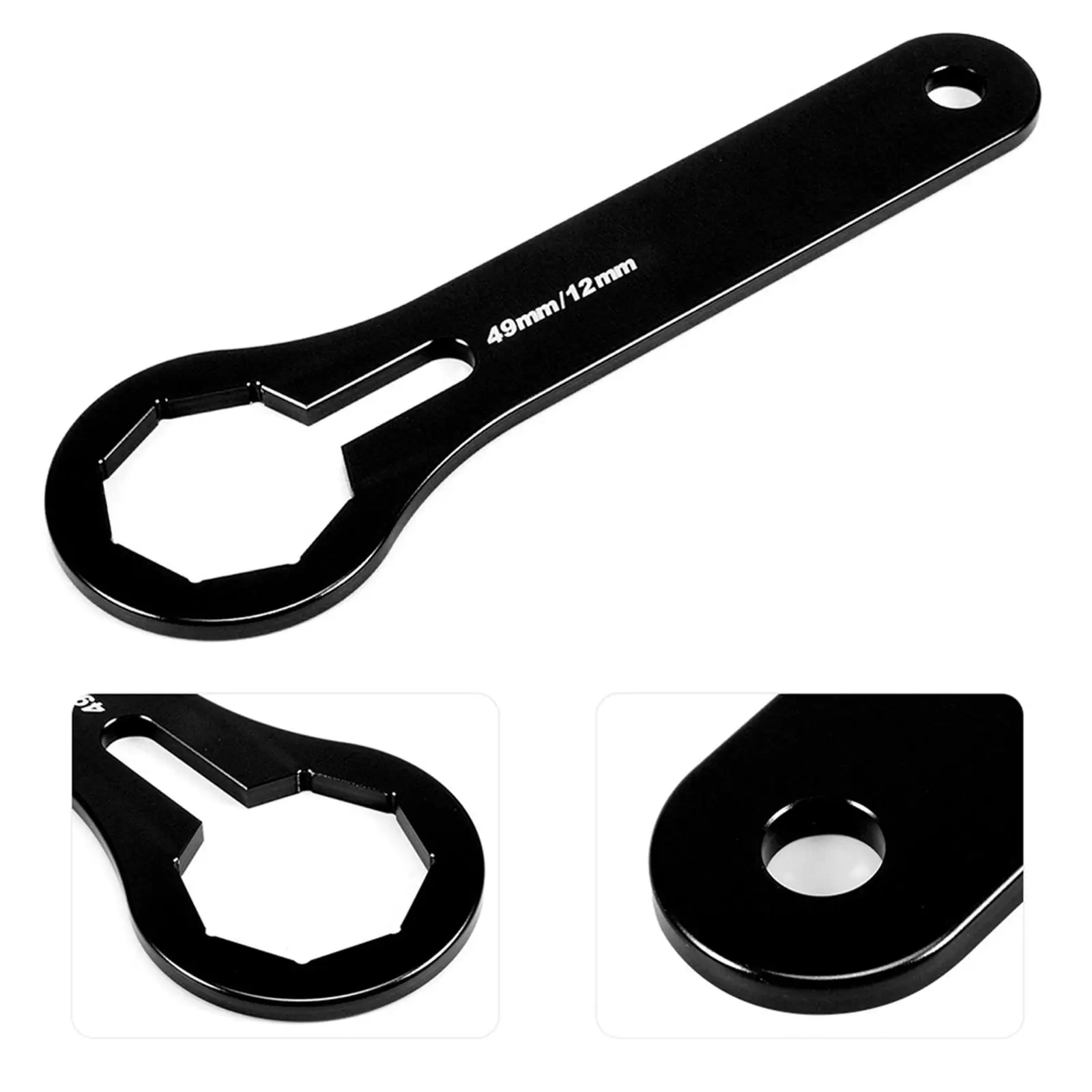 Motorcycle Fork Cover Wrench, Front Fork Lid Wrench, 49mm 12mm, Lightweight Durable Portable Fit for ACC Tool Repair Parts
Motorcycle Fork Cover Wrench, Front Fork Lid Wrench, 49mm 12mm, Lightweight Durable Portable Fit for ACC Tool Repair Parts