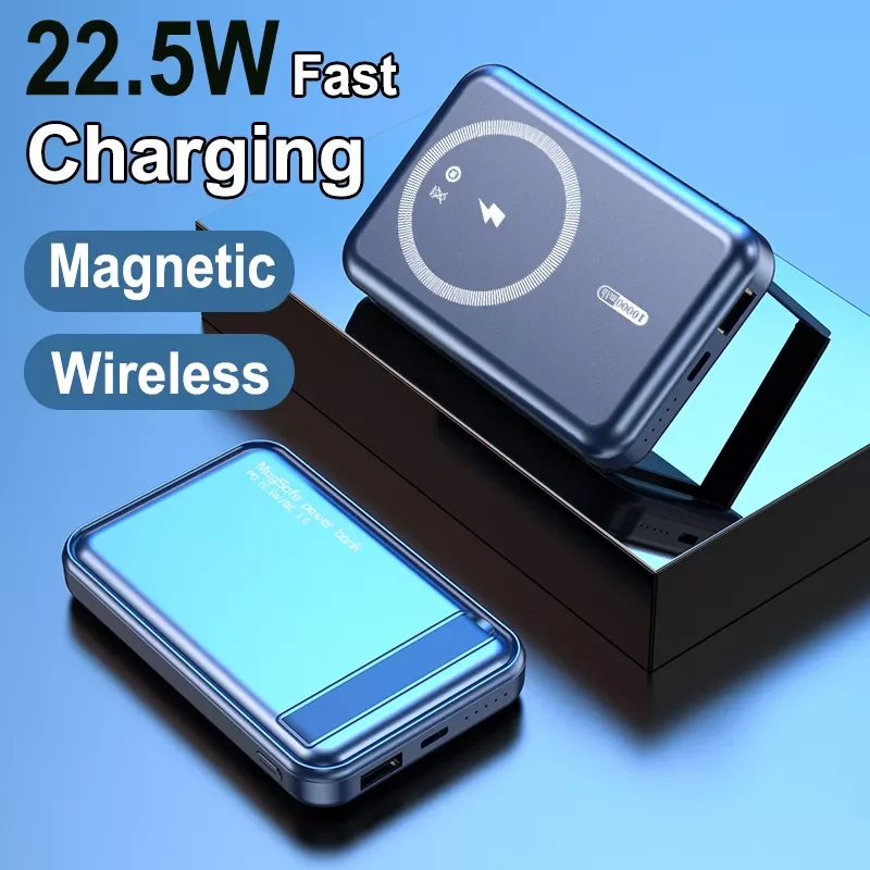 NEW2023 10000mAh Wireless Power Bank 22.5W Fast Charging Portable External Battery With Phone Holder For Iphone 12 13 13Promax
NEW2023 10000mAh Wireless Power Bank 22.5W Fast Charging Portable External Battery With Phone Holder For Iphone 12 13 13Promax