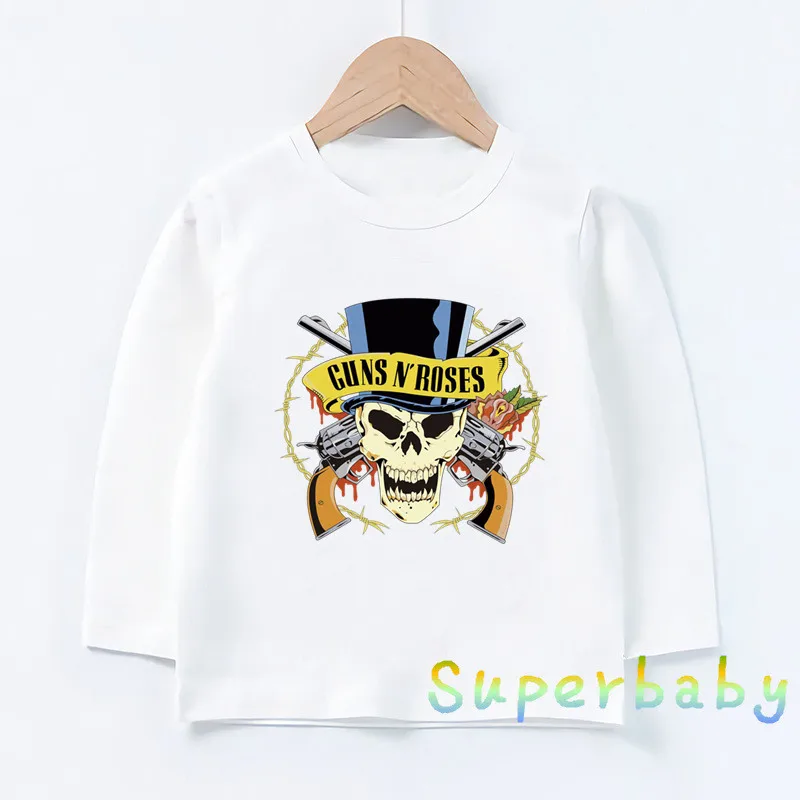 Hot Sale Rock Band Gun N Roses Print Fashion Kids T-Shirts Cool Girls Clothes Baby Boys Long Sleeve T shirt Autumn Children Tops
Hot Sale Rock Band Gun N Roses Print Fashion Kids T-Shirts Cool Girls Clothes Baby Boys Long Sleeve T shirt Autumn Children Tops