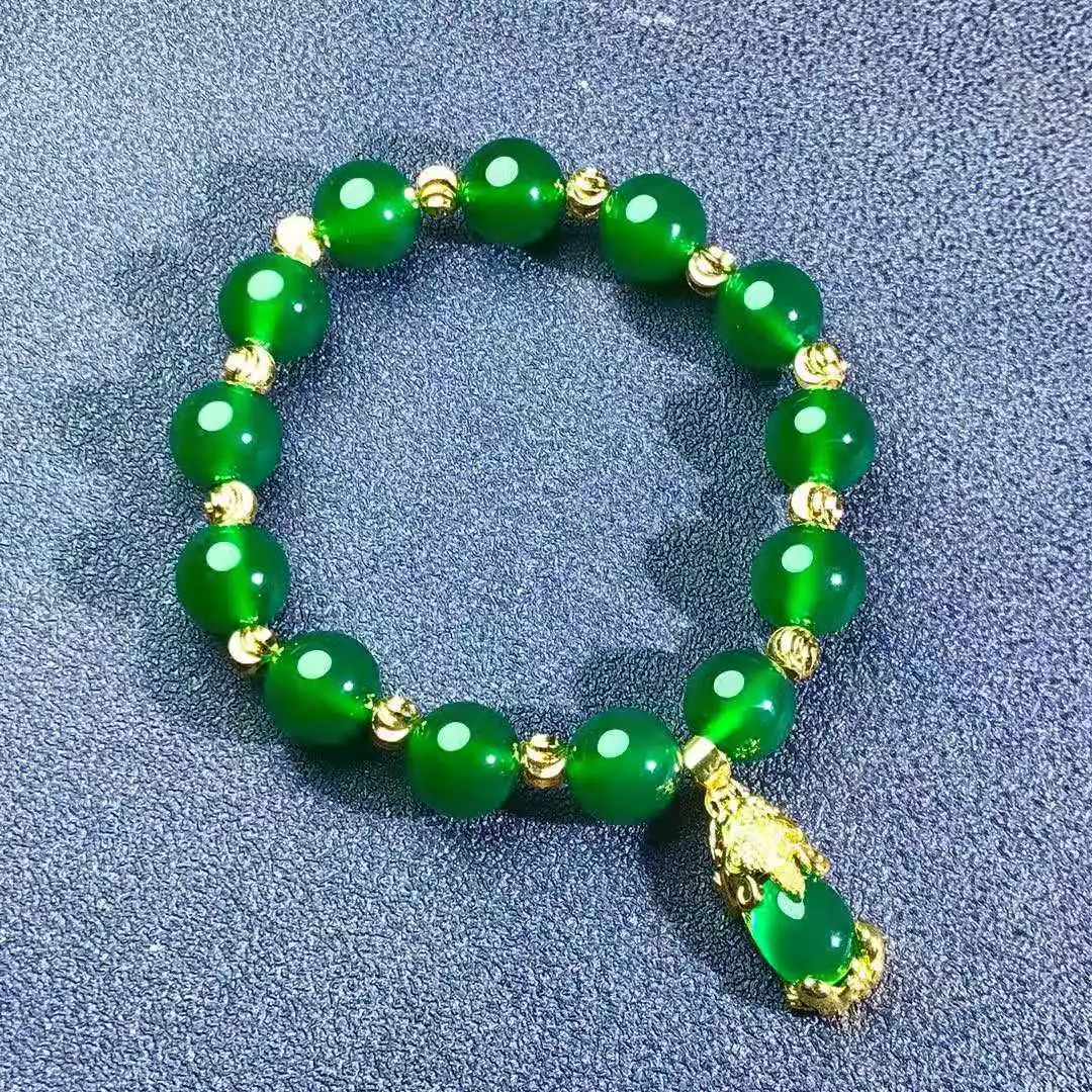 Natural Ice Green Chrysoprase Bracelet 925 Silver Inlaid Pixiu Pendant Sand Gold Accessories Agate Crystal Jewelry Gift
Natural Ice Green Chrysoprase Bracelet 925 Silver Inlaid Pixiu Pendant Sand Gold Accessories Agate Crystal Jewelry Gift