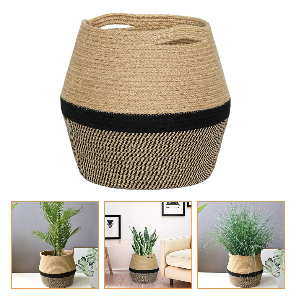 Basket Woven Flower Storagewicker Hamper Ropehemper Fabric Floor Shelf Container Foldable Bin Decorative Pots Laundry Washing
Basket Woven Flower Storagewicker Hamper Ropehemper Fabric Floor Shelf Container Foldable Bin Decorative Pots Laundry Washing