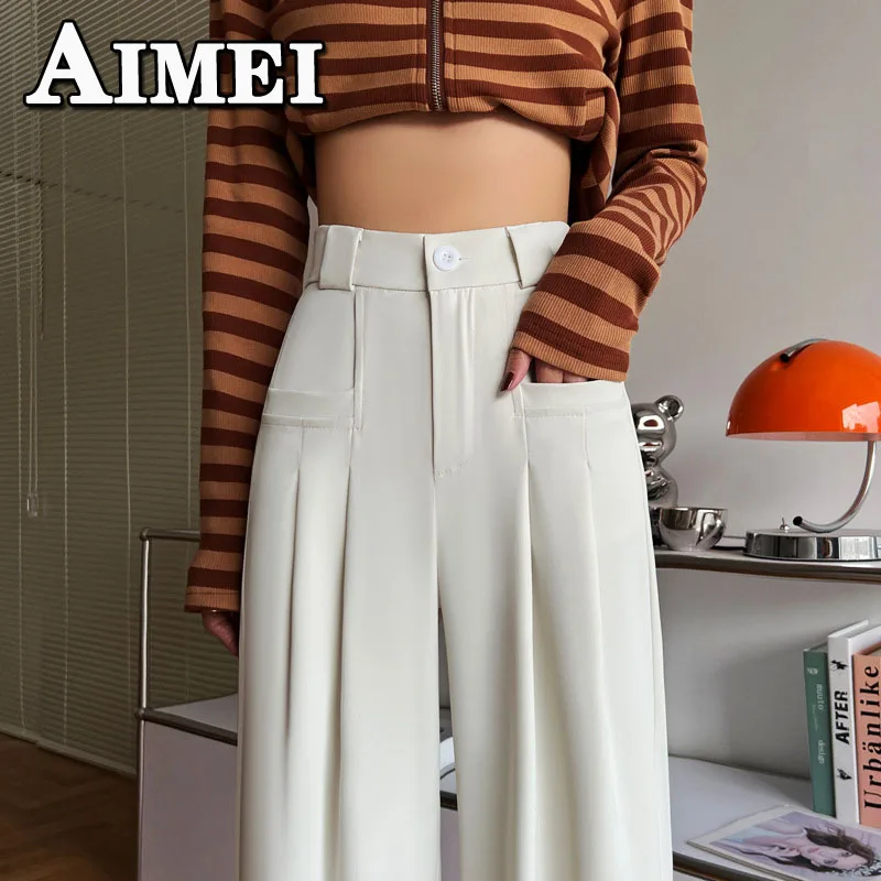 Women's Y2K Clothes White Suits Pants Summer High Waist Tailoring Mopping Straight Trousers Streetwear Korean Clothing 2023
Women's Y2K Clothes White Suits Pants Summer High Waist Tailoring Mopping Straight Trousers Streetwear Korean Clothing 2023