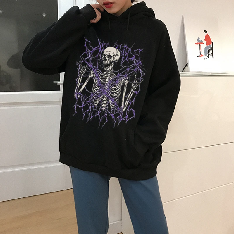 Hoodie y2k retro lovers loose retro plus velvet thickened black skeleton sweater tie brand street men and women
Hoodie y2k retro lovers loose retro plus velvet thickened black skeleton sweater tie brand street men and women