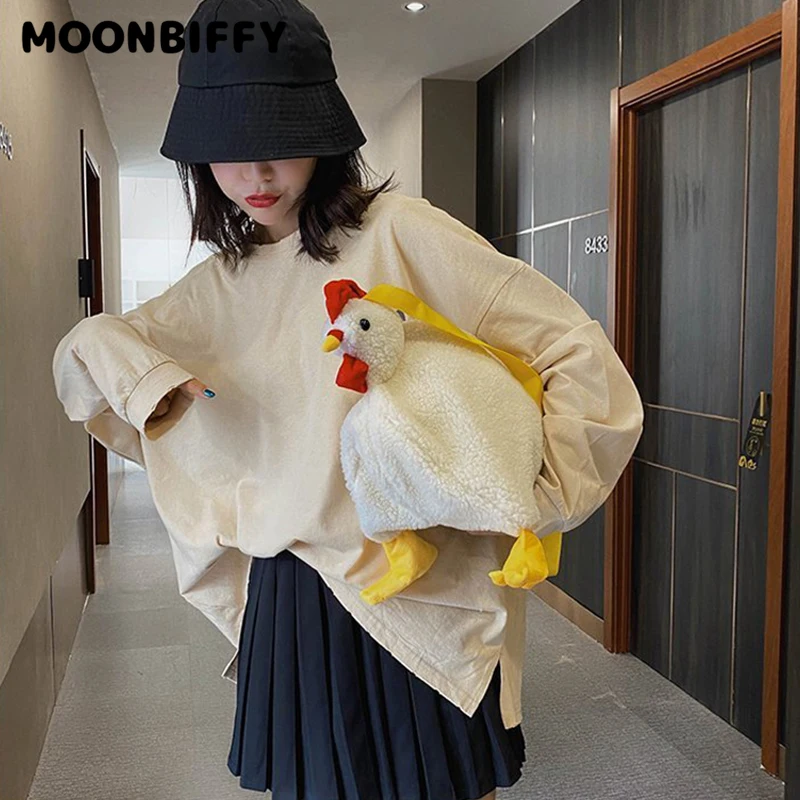 Plush Backpacks Chickens Shape Bag Zipper Crossbody Purse for Women Soft Fleece Cute Shoulder Bag Send Girlfriend Strange Kawaii
Plush Backpacks Chickens Shape Bag Zipper Crossbody Purse for Women Soft Fleece Cute Shoulder Bag Send Girlfriend Strange Kawaii