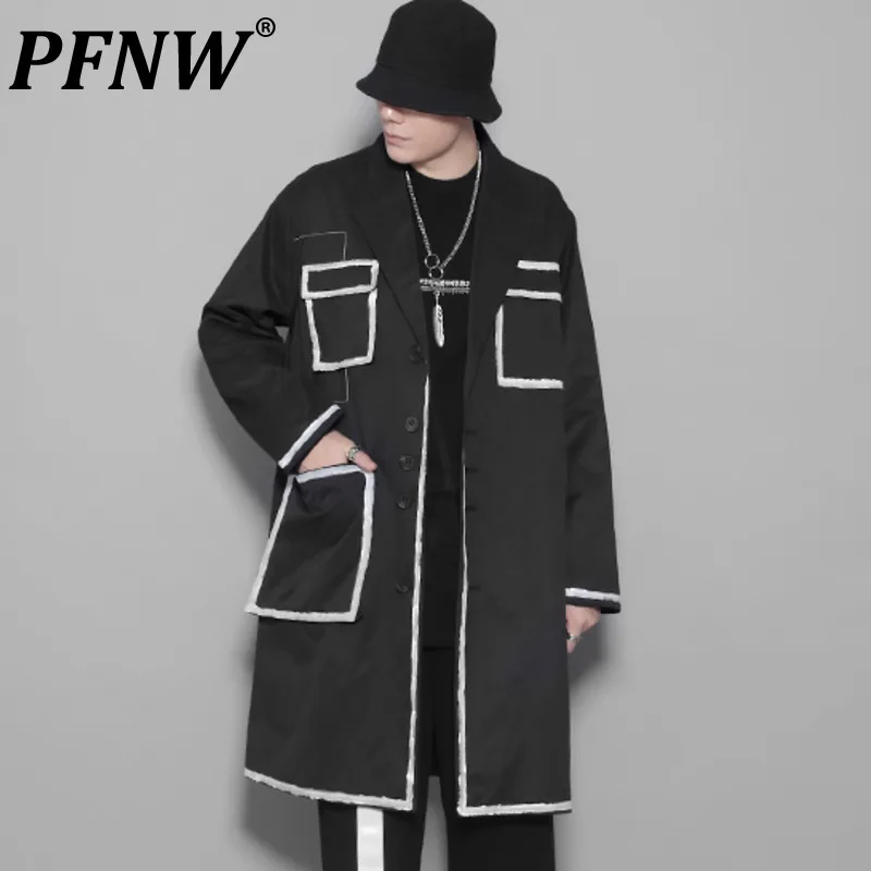Мужская свободная ветровка с карманами PFNW, повседневная однобортная куртка средней длины с отложным воротником, модель 12A7148 на осень и зиму
Мужская свободная ветровка с карманами PFNW, повседневная однобортная куртка средней длины с отложным воротником, модель 12A7148 на осень и зиму