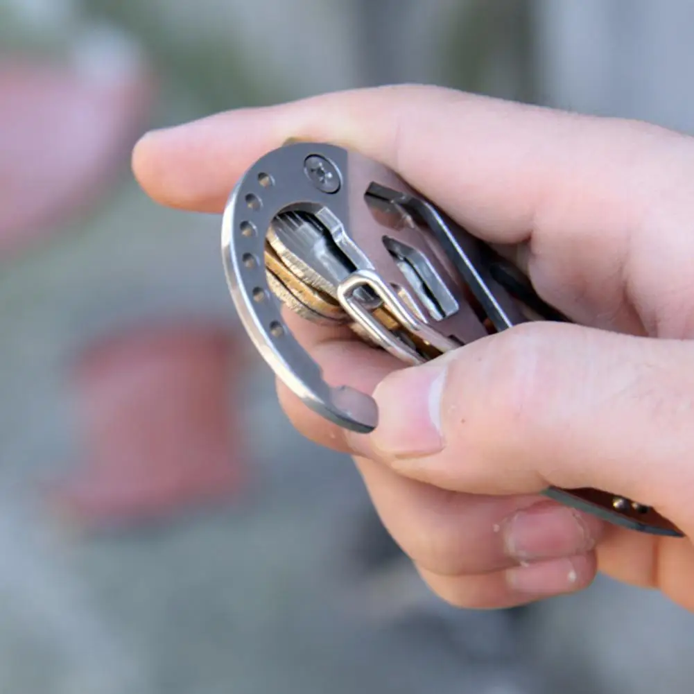 Stainless Steel Sturdy High Hardness Key Carabiner Silver Color Key Carabiner Simple Installation for Storage
Stainless Steel Sturdy High Hardness Key Carabiner Silver Color Key Carabiner Simple Installation for Storage