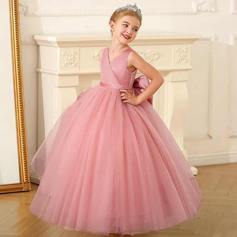 Elegant Bow Party Girls Dress Fluffy White Wedding Princess Prom Kids Dresses for Girl Bridesmaids Birthday First Communiom Gown
Elegant Bow Party Girls Dress Fluffy White Wedding Princess Prom Kids Dresses for Girl Bridesmaids Birthday First Communiom Gown