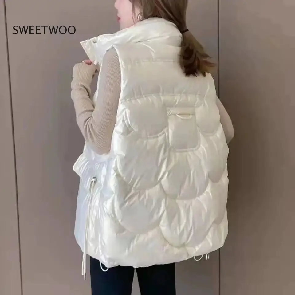 2022 New Autumn Winter Loose Vest Waistcoat Women Windbreaker Thick Warm White Vest Coat Gilets Sleeveless Jacket for Female
2022 New Autumn Winter Loose Vest Waistcoat Women Windbreaker Thick Warm White Vest Coat Gilets Sleeveless Jacket for Female